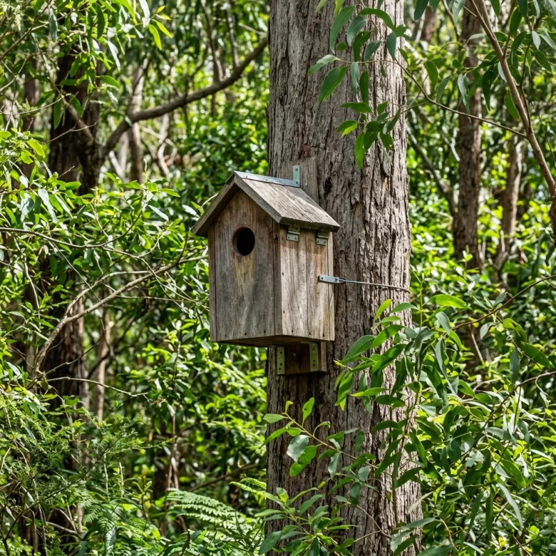 Animal nesting box installed as a humane alternative to a Wonga Park roof cavity